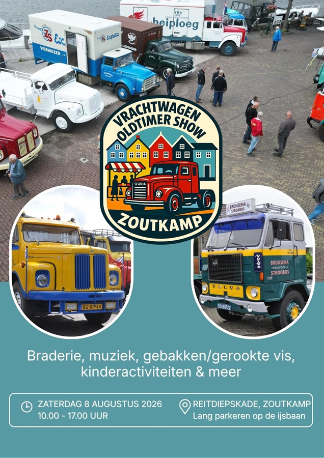 Vrachtwagen oldtimershow Zoutkamp