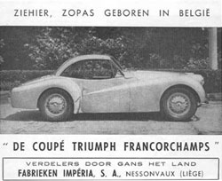 Triumph TR2 Coupé Francorchamps