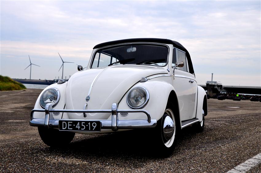 Oldtimer te huur: Volkswagen Kever cabriolet (wit 1965)