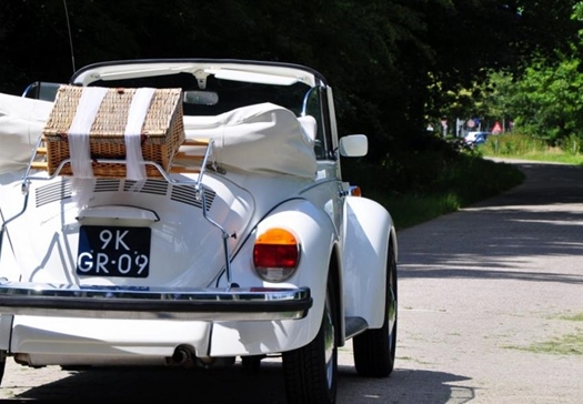 Volkswagen Kever wit (cabrio)