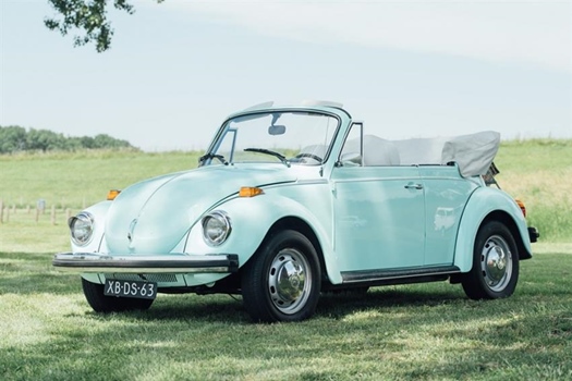 Volkswagen Kever mintgroen (cabrio)